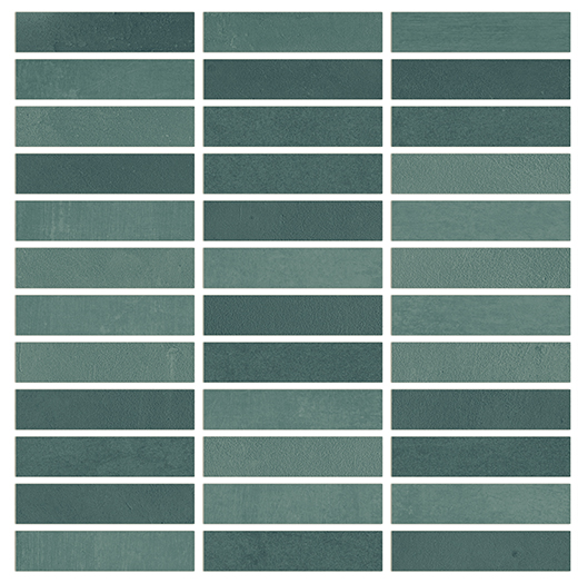 Chroma Forest Green Matte 5/8"x4" Stacked Mosaic Green | Color Body Porcelain | Floor/Wall Mosaic