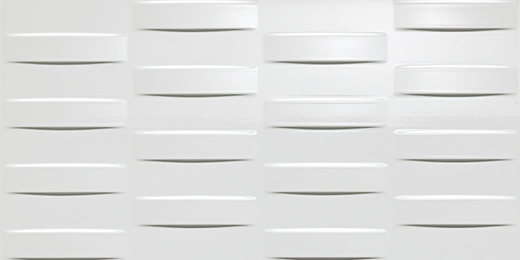 Outlet 3D Wall Design White - Outlet Glossy 16"x32" Grid Deco White | Ceramic | Wall Dimensional