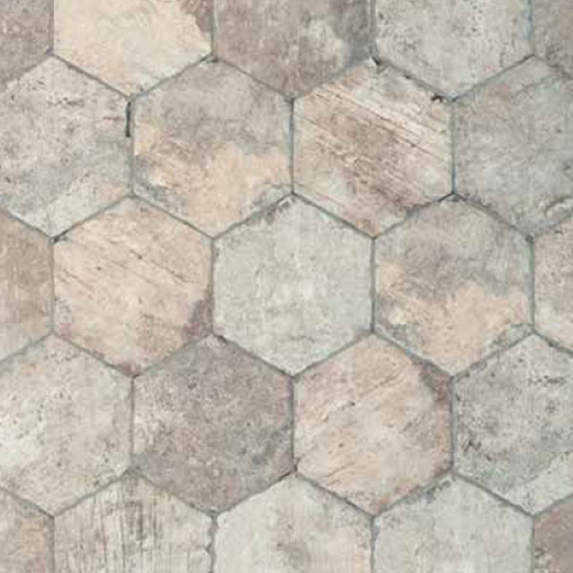 Chicago Brick South Side Natural 9"x11" Hexagon | Glazed Porcelain | Floor/Wall Tile