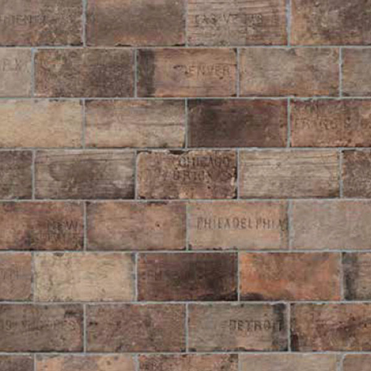 Chicago Brick State Street Natural 4"x8" City Mix | Glazed Porcelain | Floor/Wall Tile