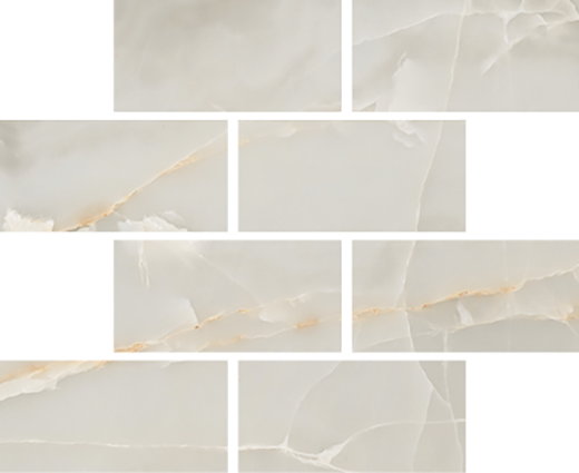 Grace Light Grey Matte 3"x6" Mosaic | Glazed Porcelain | Floor/Wall Mosaic