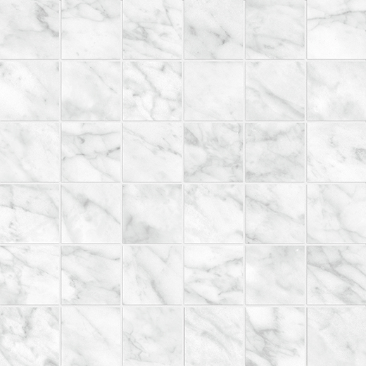 Nuvo Marble Carrara Gioia Honed 2"x2" (11.7"x11.7" Mosaic Sheet) | Glazed Porcelain | Floor/Wall Mosaic