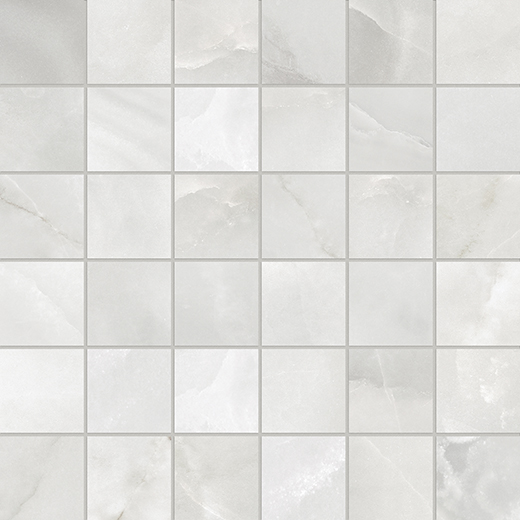 Nuvo Marble Onyx Nuvolato Honed 2"x2" (11.7"x11.7" Mosaic Sheet) | Glazed Porcelain | Floor/Wall Mosaic