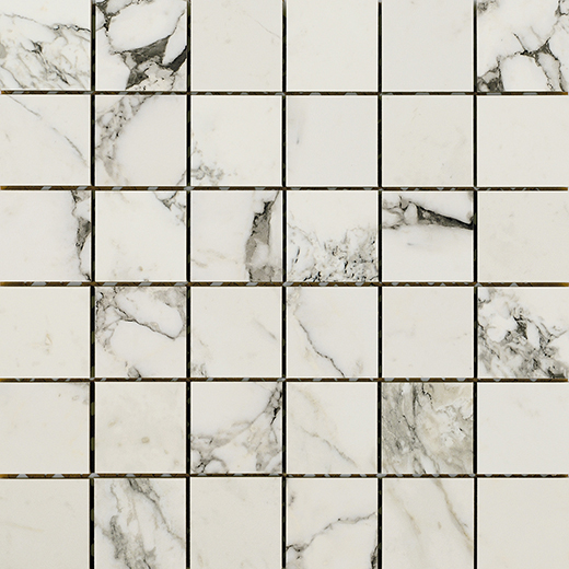 Odyssey Arabescato Matte 2"X2" Mosaic | Color Body Porcelain | Floor/Wall Mosaic