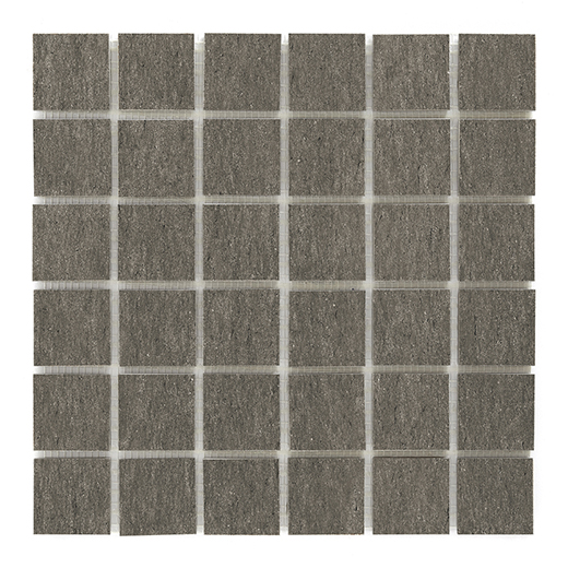 Smyrna Dark Grey Matte 2"x2" (12"x12" Mosaic Sheet) | Color Body Porcelain | Floor/Wall Mosaic