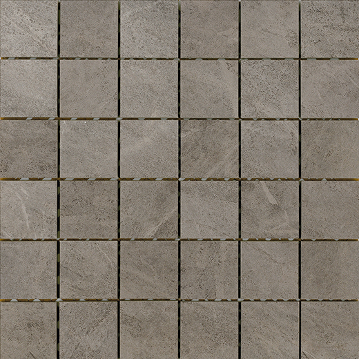 Soapstone Grey Half Polished 2"x2" Mosaic | Through Body Porcelain | Floor/Wall Mosaic