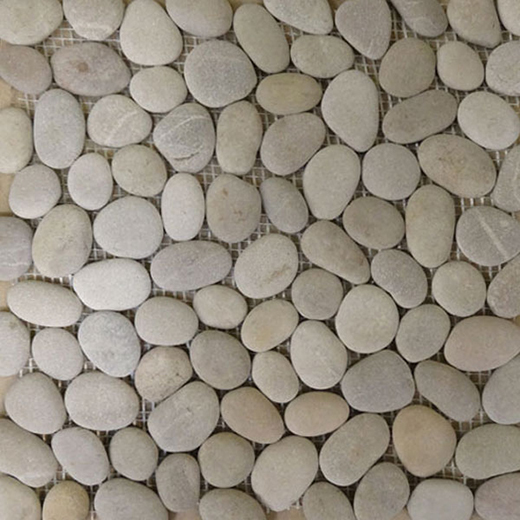 Natural Stone Pebbles Round/ Cream Natural Round Pebbles Mosaic | Stone | Floor/Wall Mosaic