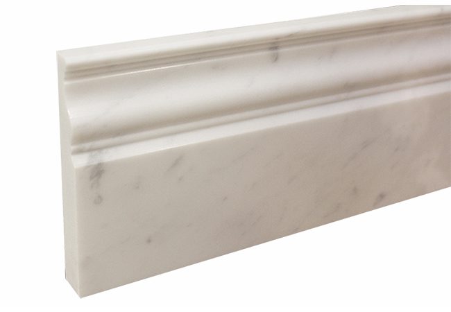 Bianco Carrara Bianco Carrara Honed 12" Baseboard | Marble | Trim
