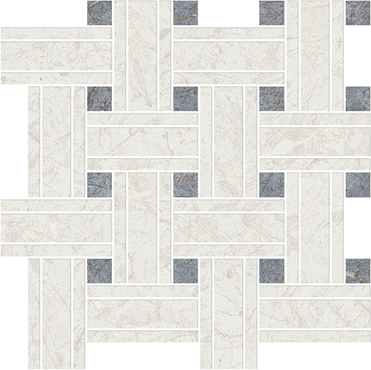 Cathedral Bianco Matte Basketweave | Color Body Porcelain | Floor/Wall Mosaic