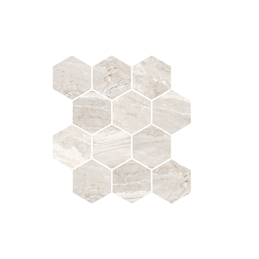 Dynasty  Matte 3" Hexagon Mosaic | Glazed Porcelain | Floor/Wall Mosaic
