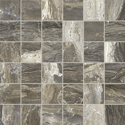 Jewelstone Taupe Polished 2"X2" Mosaic | Color Body Porcelain | Floor/Wall Mosaic