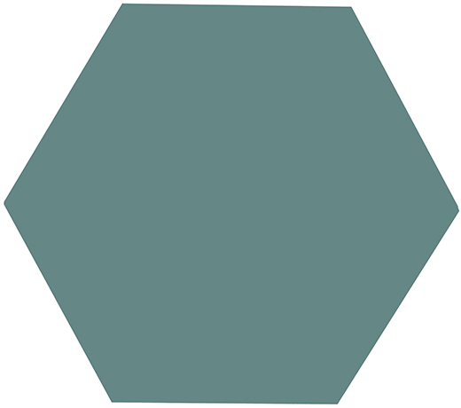 Laguna Green Matte 6"x6.8" Hexagon | Glazed Porcelain | Floor/Wall Tile