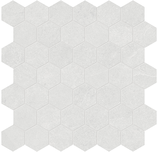 North Lithium Matte 2" Hex (11.8x11.7 Mosaic Sheet) | Color Body Porcelain | Floor/Wall Mosaic