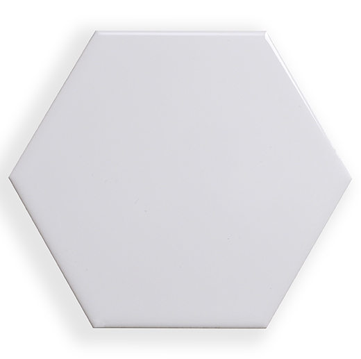 Prismatics White Gloss 7"x6" Hexagon | Ceramic | Wall Tile