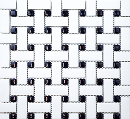 San Marino Sapphire Matte Basketweave Mosaic | Enamel | Floor/Wall Mosaic