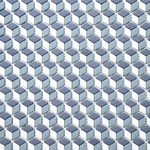 San Marino Blue Grass Matte Cube Mosaic | Enamel | Floor/Wall Decorative Mosaic