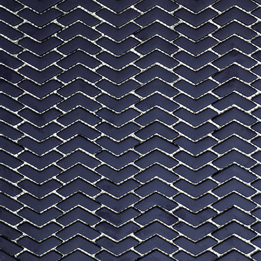 San Marino Sapphire Matte Chevron Mosaic | Enamel | Floor/Wall Mosaic