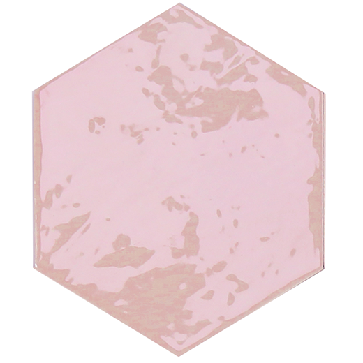 Shadow Hex Pink Glossy 4"x5" Hexagon | Ceramic | Wall Tile